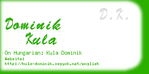 dominik kula business card